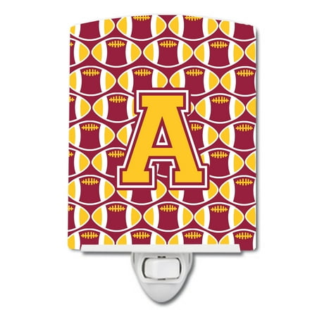 Caroline s Treasures CJ1081-ACNL Letter A Football Maroon and Gold Ceramic Night Light 6x4x3 multicolor
Caroline s Treasures CJ1081-ACNL Letter A Football Maroon and Gold Ceramic Night Light 6x4x3 multicolor