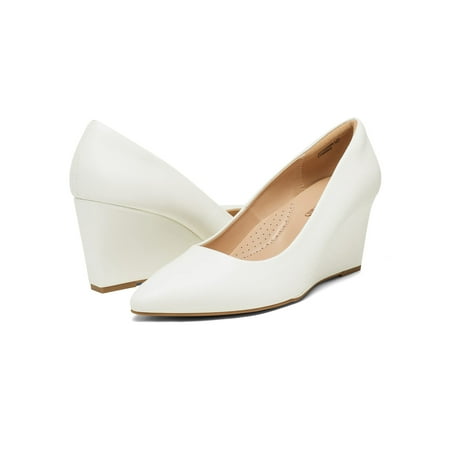 Women‘s Wedges Closed Toe High Heels Dress Wedding Bride Pointed Toe Pumps Shoes Women‘s Footwear