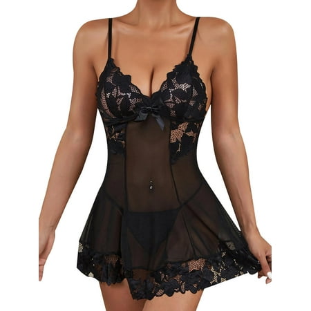 LilyLLL Womens Bralette Lace Chemise Nightwear Babydoll Lingerie G-string Underwear Nightdress
LilyLLL Womens Bralette Lace Chemise Nightwear Babydoll Lingerie G-string Underwear Nightdress