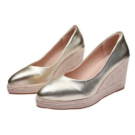 YUHAOTIN High Heels for Women Platform Black Ladies Casual Solid Color Bright Leather Surface Large Size Slope Heel High Heel Pointed Casual Shoes Single Shoes Gold High Heels for Women
YUHAOTIN High Heels for Women Platform Black Ladies Casual Solid Color Bright Leather Surface Large Size Slope Heel High Heel Pointed Casual Shoes Single Shoes Gold High Heels for Women