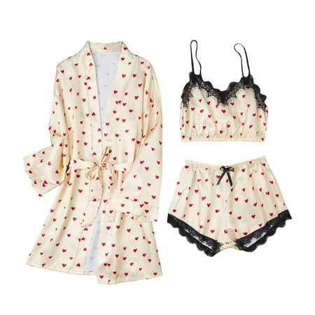 Moxiu 3 Pieces Polka Dot Lingerie Sets for Women Sexy Lace Patchwork Sleepwear Shorts+Cami+Nightgown Suit Party Lounge Sets
Moxiu 3 Pieces Polka Dot Lingerie Sets for Women Sexy Lace Patchwork Sleepwear Shorts+Cami+Nightgown Suit Party Lounge Sets
