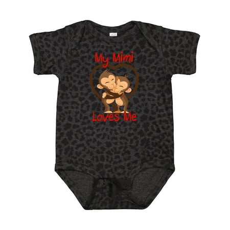 Inktastic My Mimi Loves Me Monkey Gift Baby Boy or Baby Girl Bodysuit