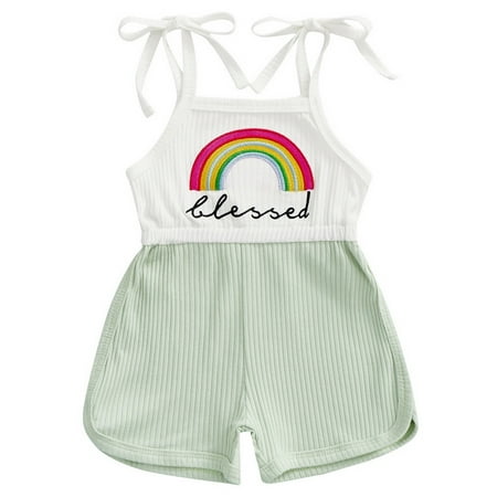 LSFYSZD Baby Girls Summer Casual Jumpsuit Sleeveless Rainbow Print Ribbed Patchwork Romper
LSFYSZD Baby Girls Summer Casual Jumpsuit Sleeveless Rainbow Print Ribbed Patchwork Romper