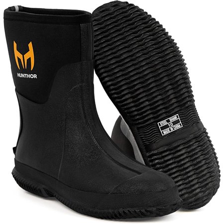 Hunthor Rubber Boots for Men with Steel Shank 6mm Neoprene Insulated Rain Boots Mid Calf Waterproof Rubber Work Boots for Hunting Gardening Farming Fishing
Hunthor Rubber Boots for Men with Steel Shank 6mm Neoprene Insulated Rain Boots Mid Calf Waterproof Rubber Work Boots for Hunting Gardening Farming Fishing