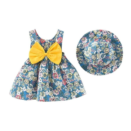 Borniu Girls Dresses Toddler Baby Girl Summer Bow Decoration Flower Print Suspender Dress With Hat Toddler Dress Clearance
Borniu Girls Dresses Toddler Baby Girl Summer Bow Decoration Flower Print Suspender Dress With Hat Toddler Dress Clearance