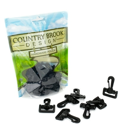 25 - Country Brook Design® 1 inch Plastic Universal Swivel Hook Snap