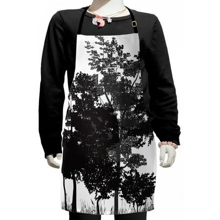 Forest Kids Apron Tree Silhouettes and Bushes in Monochrome Retro Colors Deciduous Growth Lush Boys Girls Apron Bib with Adjustable Ties for Cooking Baking Painting Black Grey White by Ambesonne
Forest Kids Apron Tree Silhouettes and Bushes in Monochrome Retro Colors Deciduous Growth Lush Boys Girls Apron Bib with Adjustable Ties for Cooking Baking Painting Black Grey White by Ambesonne