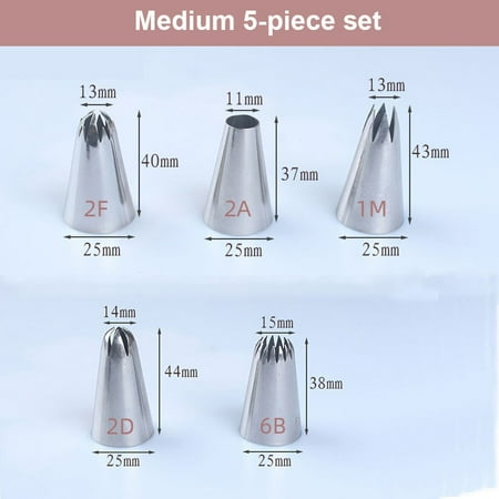 5pcs/set Icing Piping Pastry Nozzle Tips Baking Tools Cream Cake Decorating Set Stainless Steel Nozzle Cupcake Cake Maker Tool
5pcs/set Icing Piping Pastry Nozzle Tips Baking Tools Cream Cake Decorating Set Stainless Steel Nozzle Cupcake Cake Maker Tool