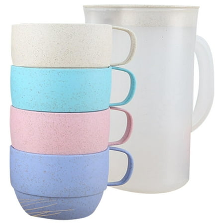 Wheat Straws Environmental Water Cup Set Of 5 with a Kettle Children s Breakfast Handle Eco-Friendly Milk Drink Cup For Baby
Wheat Straws Environmental Water Cup Set Of 5 with a Kettle Children s Breakfast Handle Eco-Friendly Milk Drink Cup For Baby
