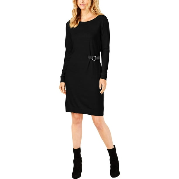 MICHAEL Michael Kors Womens Buckle Long Sleeves Sweaterdress