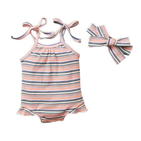 Infant Girls Bodysuits Ruffle Trim Headbands Striped Printed Baby Clothes Newborn Kids Children Loose Fashion Outwear Leisure Spring Summer Rompers Jumpsuits
Infant Girls Bodysuits Ruffle Trim Headbands Striped Printed Baby Clothes Newborn Kids Children Loose Fashion Outwear Leisure Spring Summer Rompers Jumpsuits
