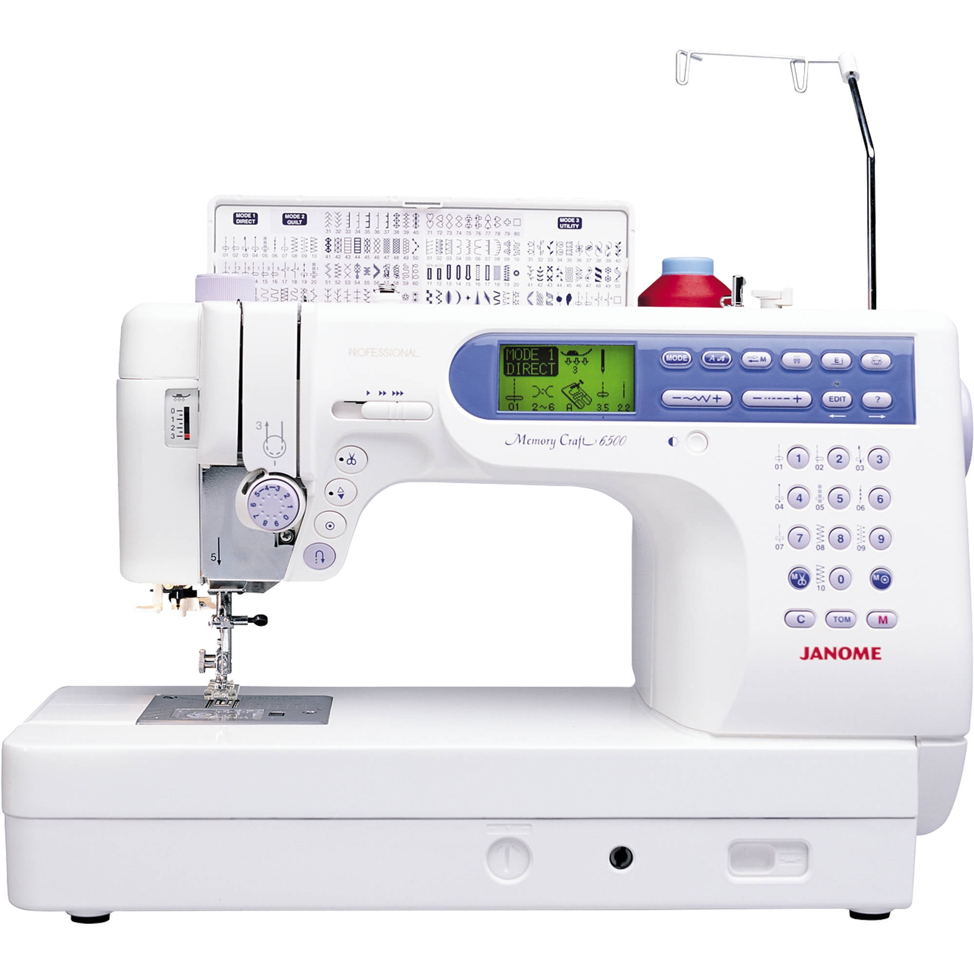 Janome 10Stitch Fast Lane Fuschia Sewing Machine, Fastlane