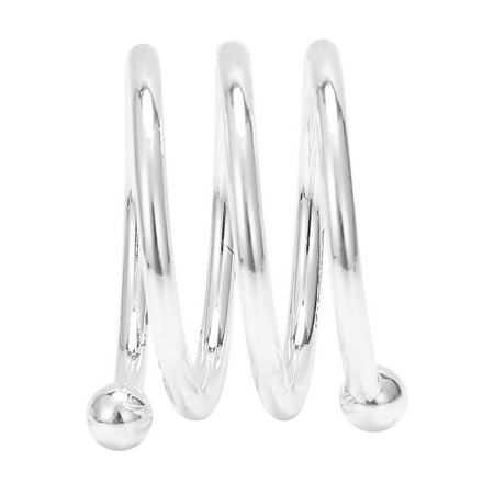 Napkin Ring Round Shape Alloy Clasp (Silver 4.5 cm)