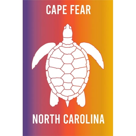 Cape Fear North Carolina Souvenir 2x3 Inch Fridge Magnet Turtle Design