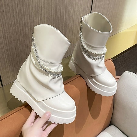 TIANEK Fashion Solid Zipper Pointed Head High Heel Leather Boots For Women