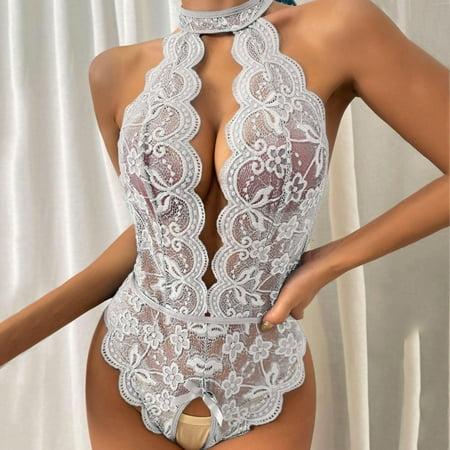 SQUARE CARMEN Women s Halter Lace Sexy Deep V Halter Lace One-piece Sexy Lingerie White 3XL
SQUARE CARMEN Women s Halter Lace Sexy Deep V Halter Lace One-piece Sexy Lingerie White 3XL