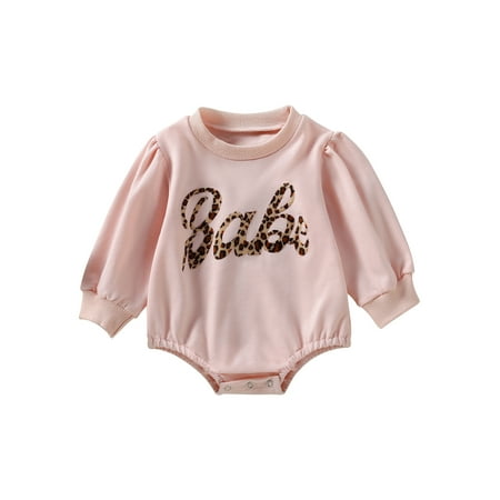 Calsunbaby Infant Newborn Baby Girls Romper Round Neck Long Sleeve Leopard-Letter Print Jumpsuits
Calsunbaby Infant Newborn Baby Girls Romper Round Neck Long Sleeve Leopard-Letter Print Jumpsuits