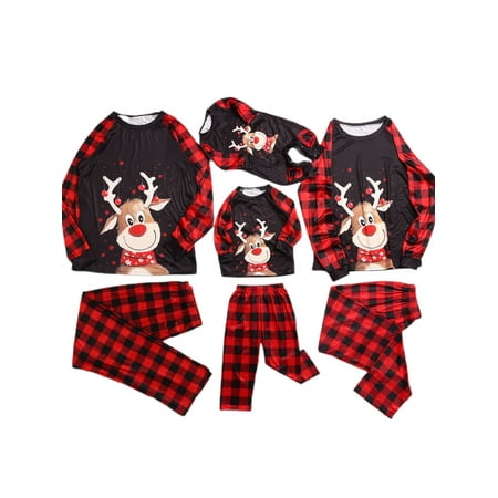Family Christmas Matching Pajamas Set Deer Pattern Tops Plaid Long Elastic Pajama Pants for Adults and Kid
Family Christmas Matching Pajamas Set Deer Pattern Tops Plaid Long Elastic Pajama Pants for Adults and Kid