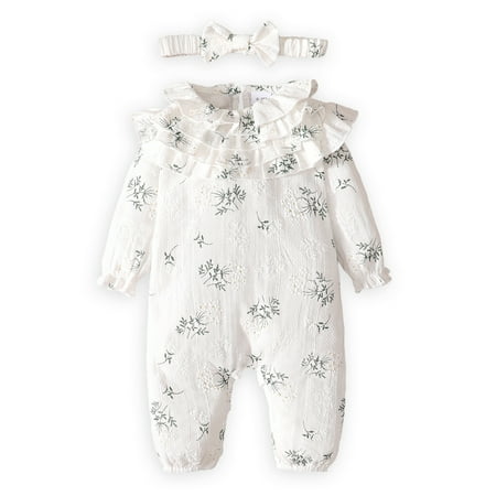 NZRVAWS Infant Baby Girls Outfits 12 Months Baby Girls Jumpsuit 18 Months Baby Girls Lotus Leaf Collar Floral Print Romper Headband 2Pcs Fall Winter Clothes Set White
NZRVAWS Infant Baby Girls Outfits 12 Months Baby Girls Jumpsuit 18 Months Baby Girls Lotus Leaf Collar Floral Print Romper Headband 2Pcs Fall Winter Clothes Set White