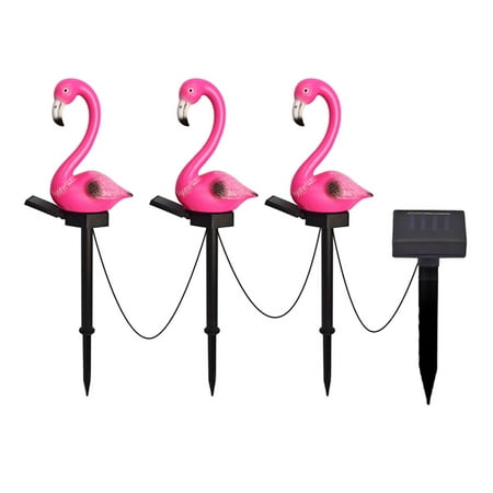 EDFRWWS Solar Power Garden Light Pink Bird Garden Lantern LED Home&Garden (3Pcs)