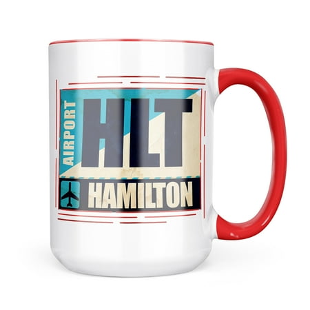 Neonblond Airportcode HLT Hamilton Mug gift for Coffee Tea lovers