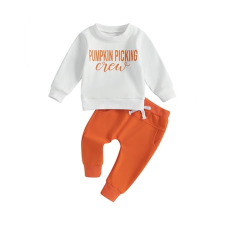Toddler Boys Girls Halloween Outfits Long Sleeve Letter Print Tops + Pants Set Fall Winter Clothes
Toddler Boys Girls Halloween Outfits Long Sleeve Letter Print Tops + Pants Set Fall Winter Clothes