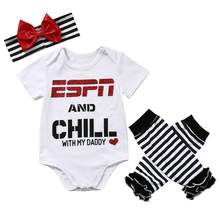 Sunloudy Baby Girl Clothes Sets Summer Short Sleeve Bodysuit Leg Warmers Bow Headband Outfits