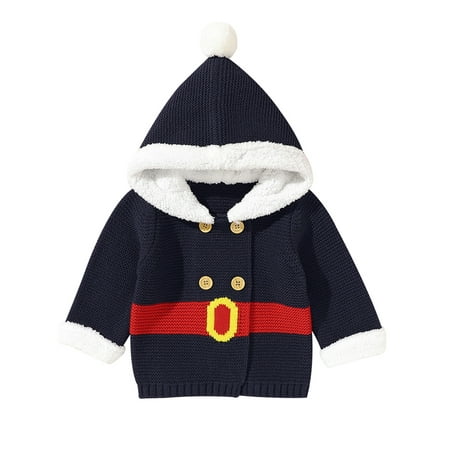 Grianlook Girls Santa Claus Hooded Neck Cardigan Color Block Button Down Jackets Christmas Thicken Plush Outwear Blue 80cm
Grianlook Girls Santa Claus Hooded Neck Cardigan Color Block Button Down Jackets Christmas Thicken Plush Outwear Blue 80cm