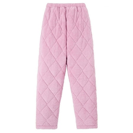 Capreze Women Sleepwear Quilted Pajama Pants Elastic Waist Fleece Trousers Thermal Lounge Pant Solid Color Pj Bottoms Pink L
Capreze Women Sleepwear Quilted Pajama Pants Elastic Waist Fleece Trousers Thermal Lounge Pant Solid Color Pj Bottoms Pink L
