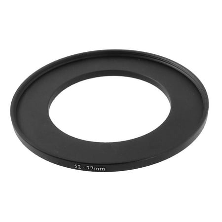 Digital Camera Lens Step Up Filter 52-77mm Black Metal Ring Adapter