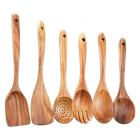 THEEN Wooden Kitchen Utensils Set 6 Pcs Wooden Spoons for Cooking Wooden Cooking Utensils Wooden Spoons for Non-Stick Pan
THEEN Wooden Kitchen Utensils Set 6 Pcs Wooden Spoons for Cooking Wooden Cooking Utensils Wooden Spoons for Non-Stick Pan