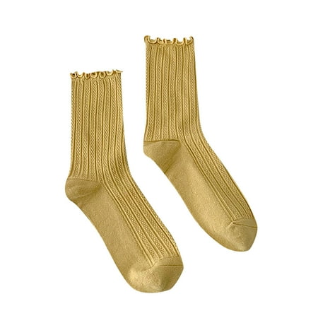 Heiheiup Women Casual Solid Color Lace Striped Texture Autumn And Winter Midtube Socks Thick Pantyhose
Heiheiup Women Casual Solid Color Lace Striped Texture Autumn And Winter Midtube Socks Thick Pantyhose