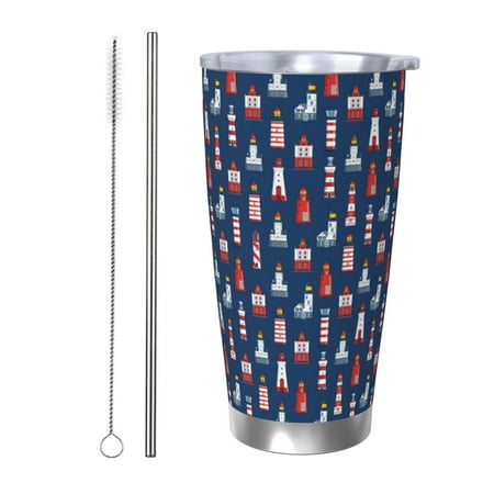 Logiee Cartoon Lighthouse Print 20OZ Car Cup with Lid Stainless Steel Vacuum Insulated Double Wall Travel Tumbler Durable Insulated Coffee Mug Thermal Cup with Straw-Straw Two-piece Set
Logiee Cartoon Lighthouse Print 20OZ Car Cup with Lid Stainless Steel Vacuum Insulated Double Wall Travel Tumbler Durable Insulated Coffee Mug Thermal Cup with Straw-Straw Two-piece Set