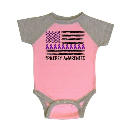 Inktastic Epilepsy Awareness Purple Ribbons and Flag Gift Baby Boy or Baby Girl Bodysuit 
Inktastic Epilepsy Awareness Purple Ribbons and Flag Gift Baby Boy or Baby Girl Bodysuit