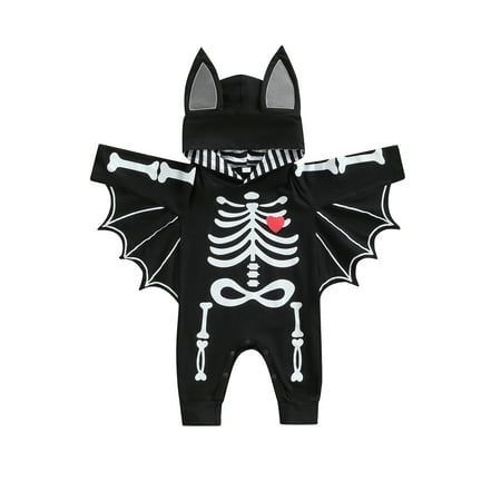 Licupiee Infant Baby Hooded Halloween Romper Bat Sleeve Cartoon Skull Print Club Party Cosplay Jumpsuit
Licupiee Infant Baby Hooded Halloween Romper Bat Sleeve Cartoon Skull Print Club Party Cosplay Jumpsuit