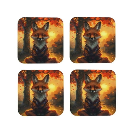 Drink Coasters Set of 4 Sunset Maple Tree Fox Leather Coasters for Coffee Table Protector Heat Resistant Cute Coasters for Home Decor Housewarming Gifts Bar Kitchen 4 Inch Square
Drink Coasters Set of 4 Sunset Maple Tree Fox Leather Coasters for Coffee Table Protector Heat Resistant Cute Coasters for Home Decor Housewarming Gifts Bar Kitchen 4 Inch Square