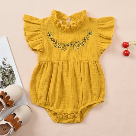 EQWLJWE Newborn Infant Baby Girls Sleeveless Embroidery Print Bodysuit Romper Jumpsuit Girls Harness Holiday Clearance
EQWLJWE Newborn Infant Baby Girls Sleeveless Embroidery Print Bodysuit Romper Jumpsuit Girls Harness Holiday Clearance