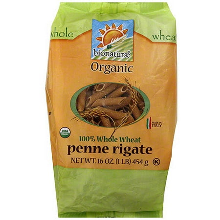 Bionaturae Organic Whole Wheat Penne Rigate, 16 oz (Pack of 12)