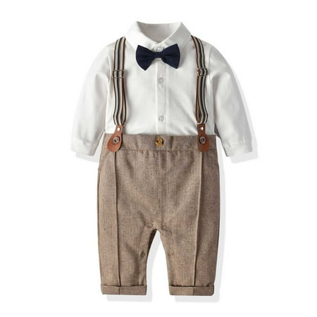 Honeeladyy Winter Coats Newborn Clothes Autumn Winter Boys Long Sleeve Romper Suspender Trousers Boys Sling Gentleman Clothes Hat Set Brown Discount
Honeeladyy Winter Coats Newborn Clothes Autumn Winter Boys Long Sleeve Romper Suspender Trousers Boys Sling Gentleman Clothes Hat Set Brown Discount