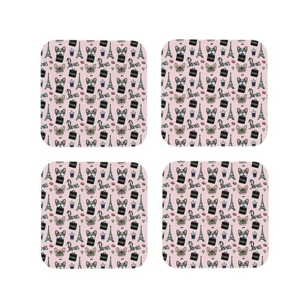 Leather Coasters Set of 4 - Funny French Bulldog Eiffel Tower Lightweight Non-Slip Drink Coasters for Desk Anti-Scalding Desk Cup Coasters for Office Table Decor Square
Leather Coasters Set of 4 - Funny French Bulldog Eiffel Tower Lightweight Non-Slip Drink Coasters for Desk Anti-Scalding Desk Cup Coasters for Office Table Decor Square