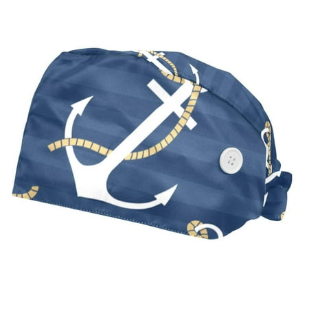 2PCS Working Cap with Buttons and Sweatband Adjustable Tie Back Hats Bouffant Caps Anchor Scrub Turban Hat
2PCS Working Cap with Buttons and Sweatband Adjustable Tie Back Hats Bouffant Caps Anchor Scrub Turban Hat