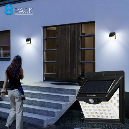 TORCHSTAR 8Pack 40 LED Solar Security Lights for Garage Porch Driveway Patio Wireless Solar Motion Lights 6500K Pure White 270° Beam Angle
TORCHSTAR 8Pack 40 LED Solar Security Lights for Garage Porch Driveway Patio Wireless Solar Motion Lights 6500K Pure White 270° Beam Angle