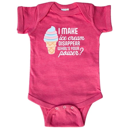Inktastic I Make Ice Cream Disappear What s Your Power Gift Baby Boy or Baby Girl Bodysuit
Inktastic I Make Ice Cream Disappear What s Your Power Gift Baby Boy or Baby Girl Bodysuit