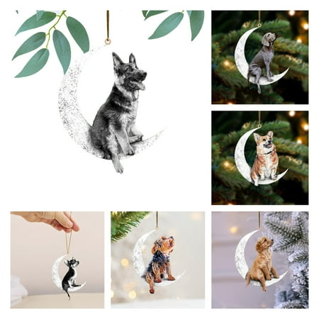 Gwong Attractive Pendant Decor with Lanyard Arcylic Dog Sitting On The Moon Hanging Pendant for Home
Gwong Attractive Pendant Decor with Lanyard Arcylic Dog Sitting On The Moon Hanging Pendant for Home