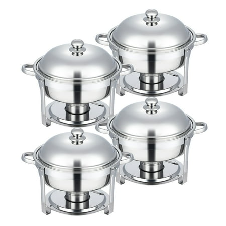 Wilprep Stainless Steel Chafer Set of 4 Round Serving Utensils for Home Restaurant 5 qt
Wilprep Stainless Steel Chafer Set of 4 Round Serving Utensils for Home Restaurant 5 qt