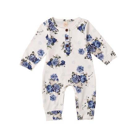 Newborn Toddler Girls One Piece Jumpsuit Buttons Round Neck Long Sleeve Romper Overall
Newborn Toddler Girls One Piece Jumpsuit Buttons Round Neck Long Sleeve Romper Overall