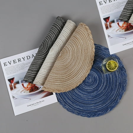 YMH Table Placemat Round Shape Braided Heat-resistant Tableware Pot Holder Mat for Bar
YMH Table Placemat Round Shape Braided Heat-resistant Tableware Pot Holder Mat for Bar
