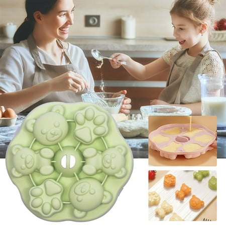 YSEINBH Cartoon Silica Gel Cake Baby Complementary Food Mould Steamed Rice Cake Mould With Cover