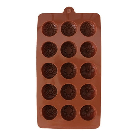 15-Cavity Flower Silicone Cake Bread Chocolate Fondant Jelly Candy Baking Mould Craft Mold (Coffee)
15-Cavity Flower Silicone Cake Bread Chocolate Fondant Jelly Candy Baking Mould Craft Mold (Coffee)