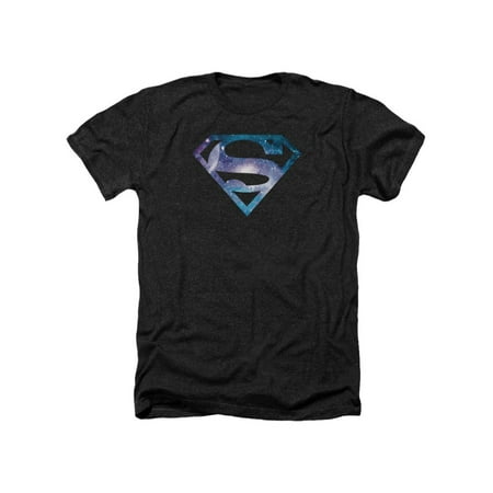 Superman Iconic DC Comics Character Galaxies S Shield Adult Heather T-Shirt Tee